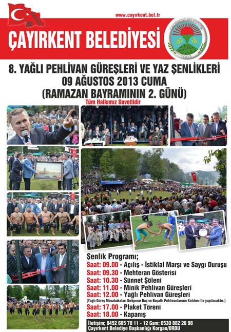 çayırkent beldesi 8. yağlı güreş ve sünnet şölenleri 2013