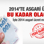 2014 yılı asgari ücret fiyatları
